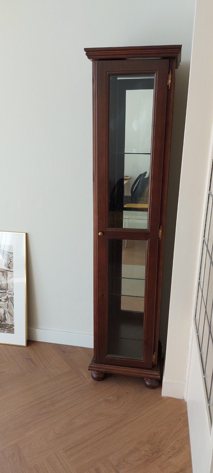 Vitrinekast met spiegel - 170x40x30 cm, Huis en Inrichting, Kasten | Vitrinekasten, Ophalen, Minder dan 50 cm, Glas, 150 tot 200 cm