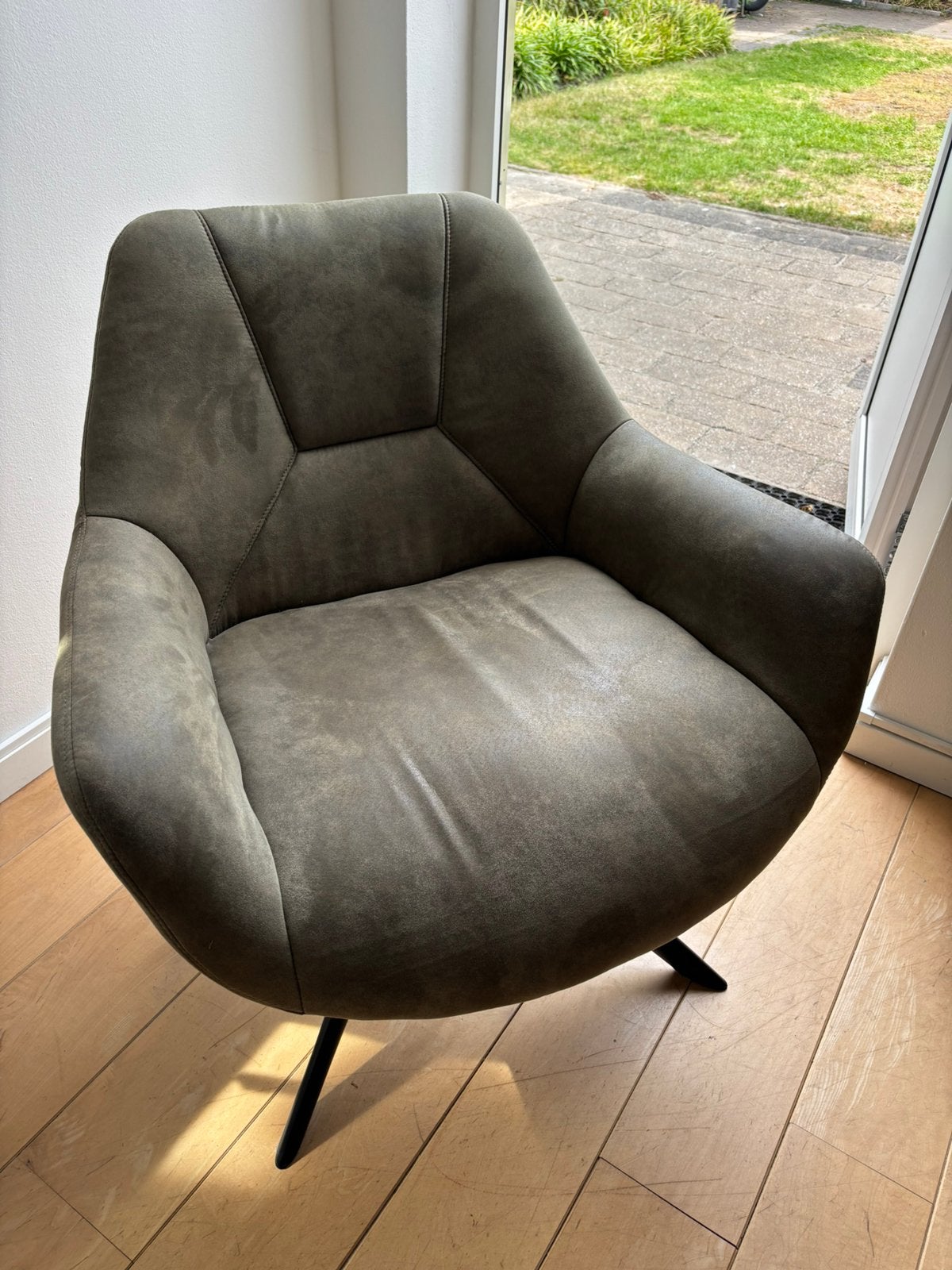 Stoel Mace (Leenbakker) olijfgroen, Ophalen, 75 tot 100 cm, Zo goed als nieuw, 75 tot 100 cm