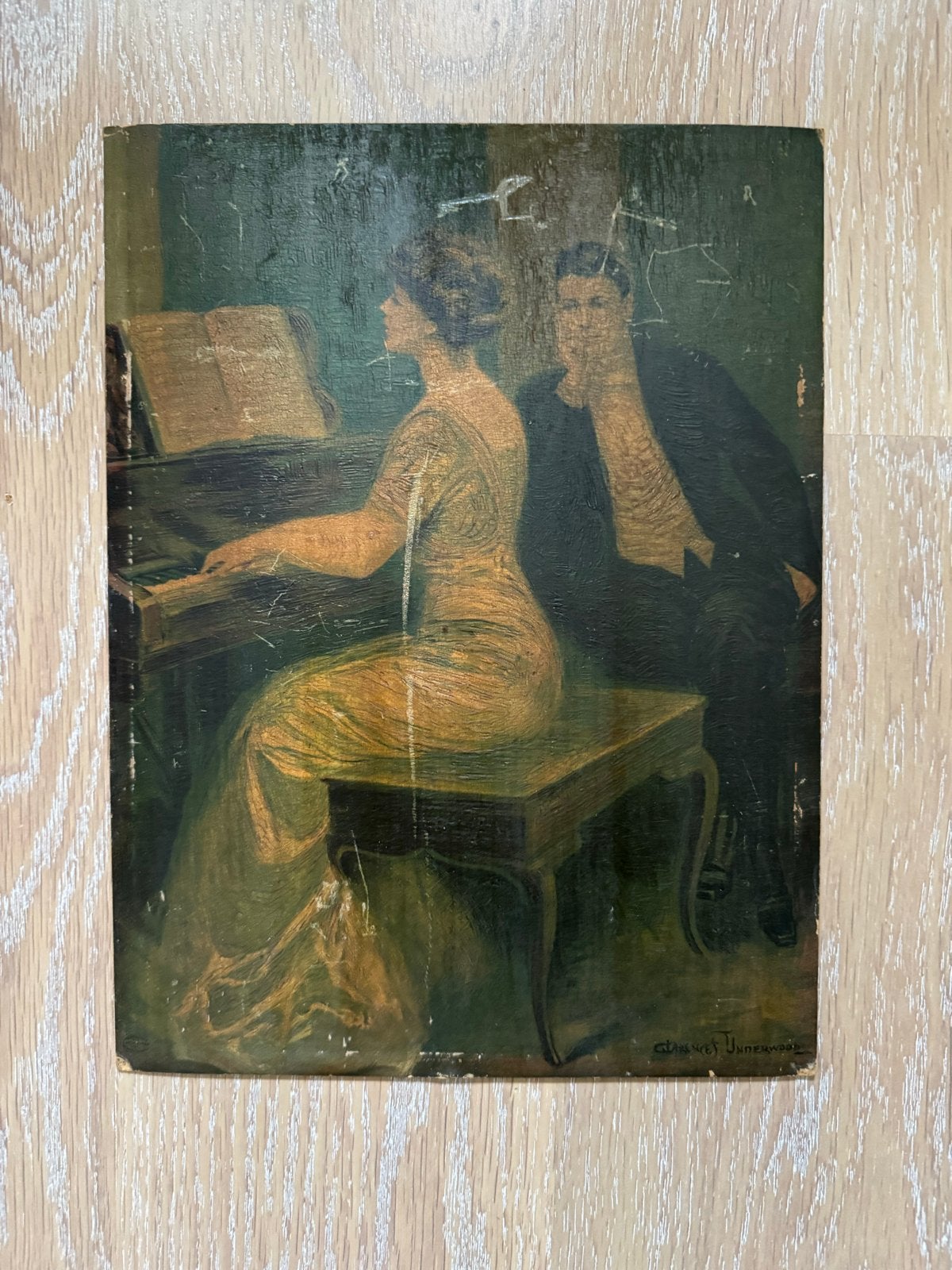 2 Vintage Schilderijtjes van C.F. Underwood, Antiek en Kunst, Kunst | Schilderijen | Klassiek, Ophalen