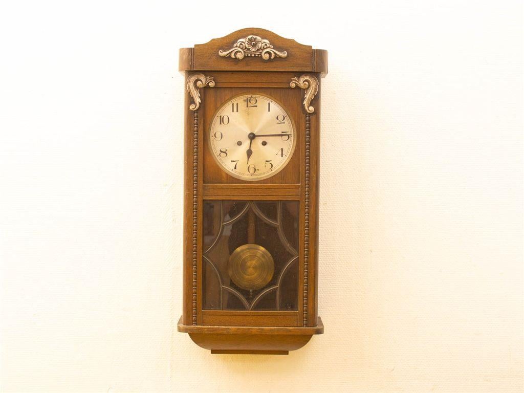 Houten wandklok 35198, Ophalen of Verzenden, Gebruikt, Wandklok