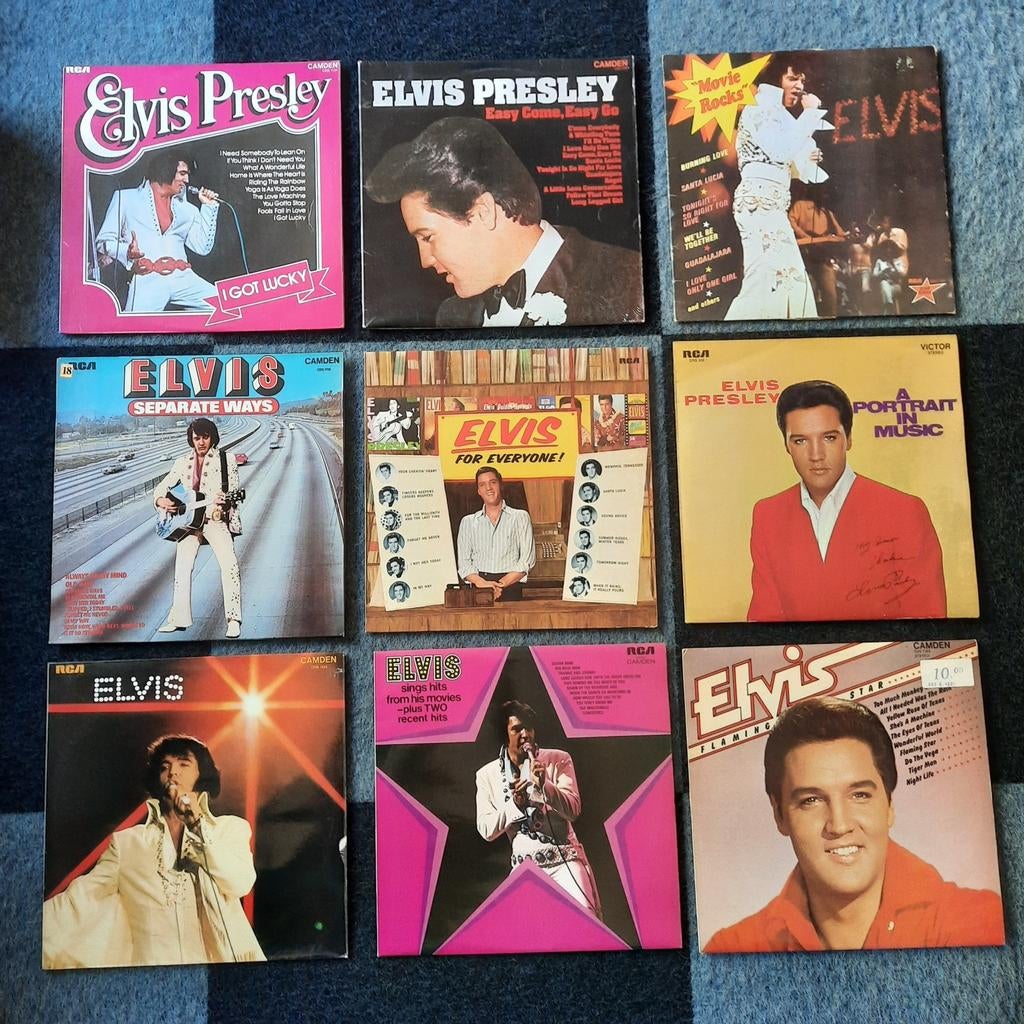 LP partij, verzameling, collectie Elvis Presley (9 stuks), Gebruikt, Ophalen of Verzenden, Inclusief binnenhoes, 12 inch