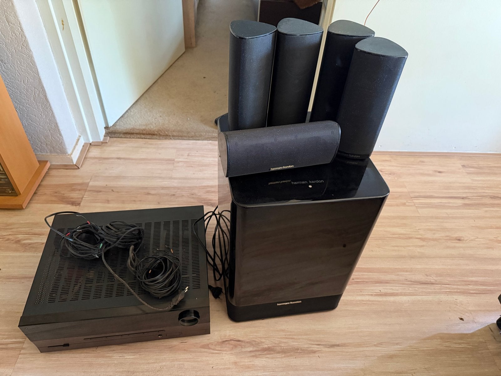 Harman Kardon Home Cinema Set met Receiver en 5.1 Speakers, Gebruikt, 70 watt of meer, 5.1-systeem, Overige spelers