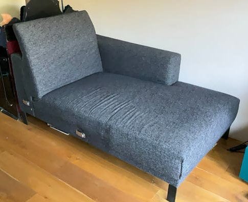 Montèl chaise longue / lounge-element antraciet 163 cm, Ophalen, Gebruikt