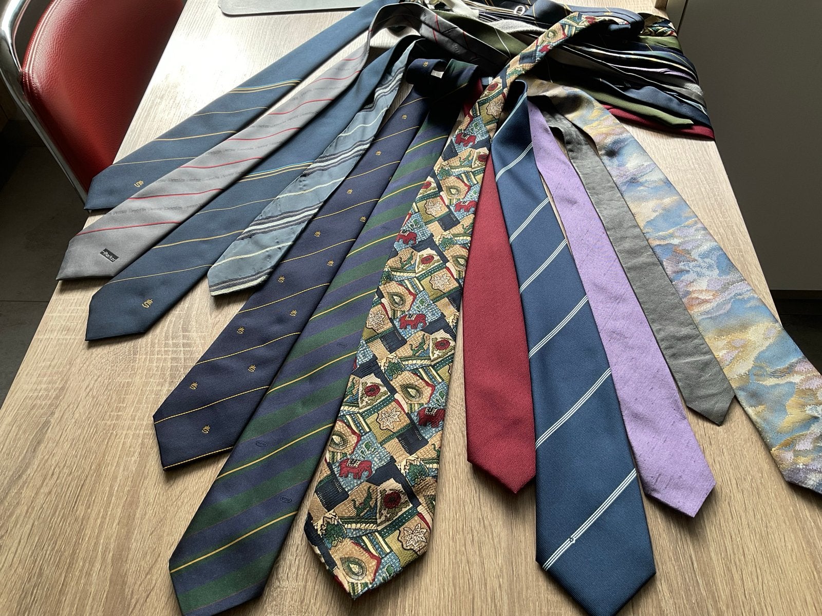 Diverse Heren Dassen - Verschillende Kleuren en Patronen, Ophalen of Verzenden, Gedragen, Blauw, Effen