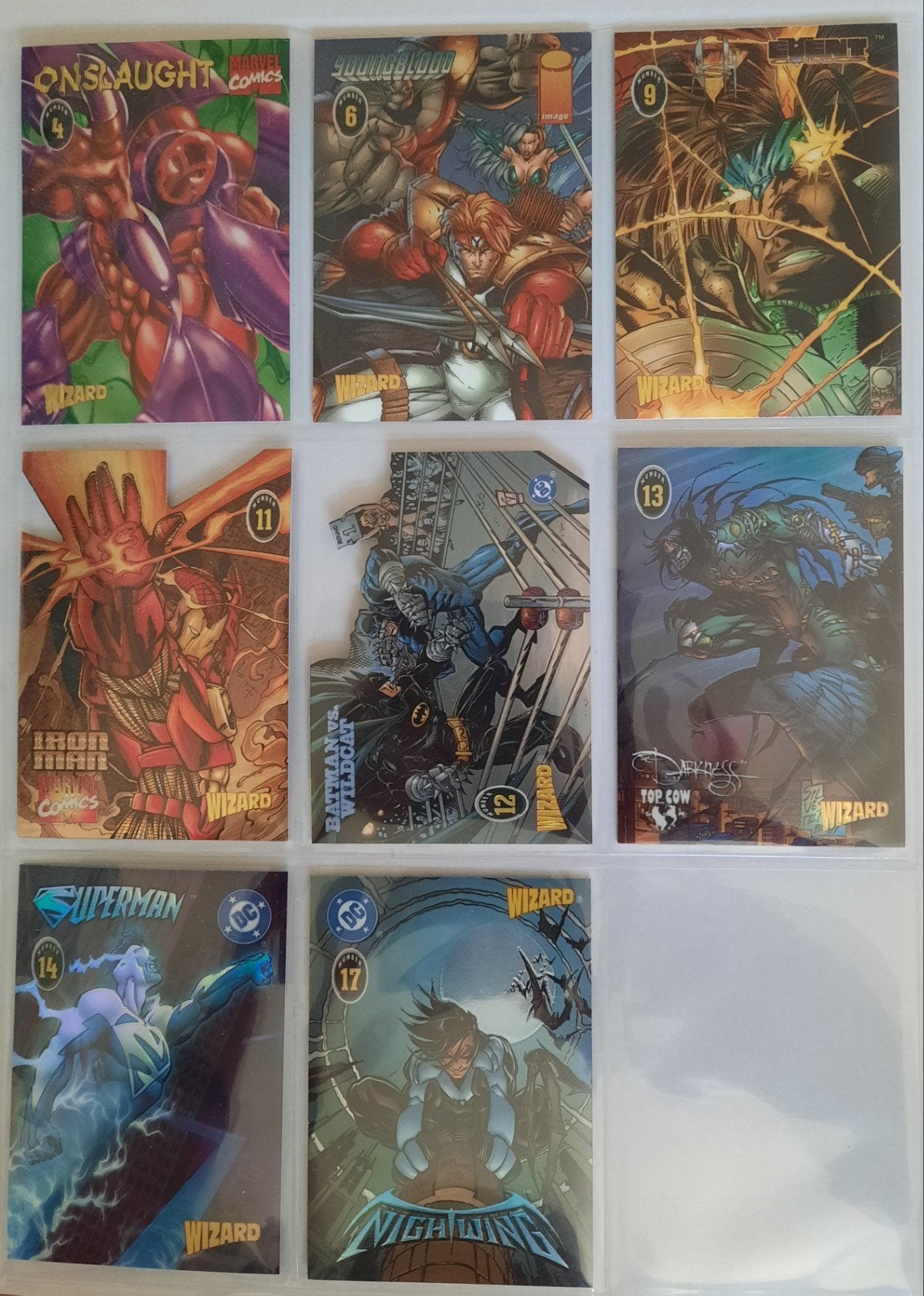 8 WIZARD CARDS, Ophalen of Verzenden