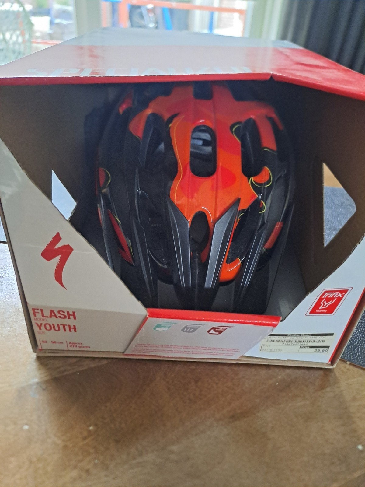 Nieuwe Specialized Flash Youth fietshelm - Oranje/Zwart, Nieuw, Overige maten, Jongen, Ophalen