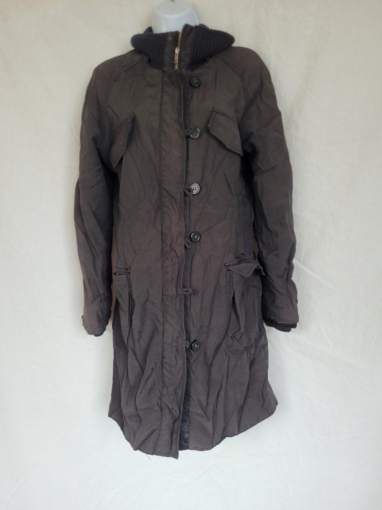 Stoere lange zwarte dameswinterjas mt L merk MNG, Kleding | Dames, ., Zwart, Maat 42/44 (L), Ophalen of Verzenden
