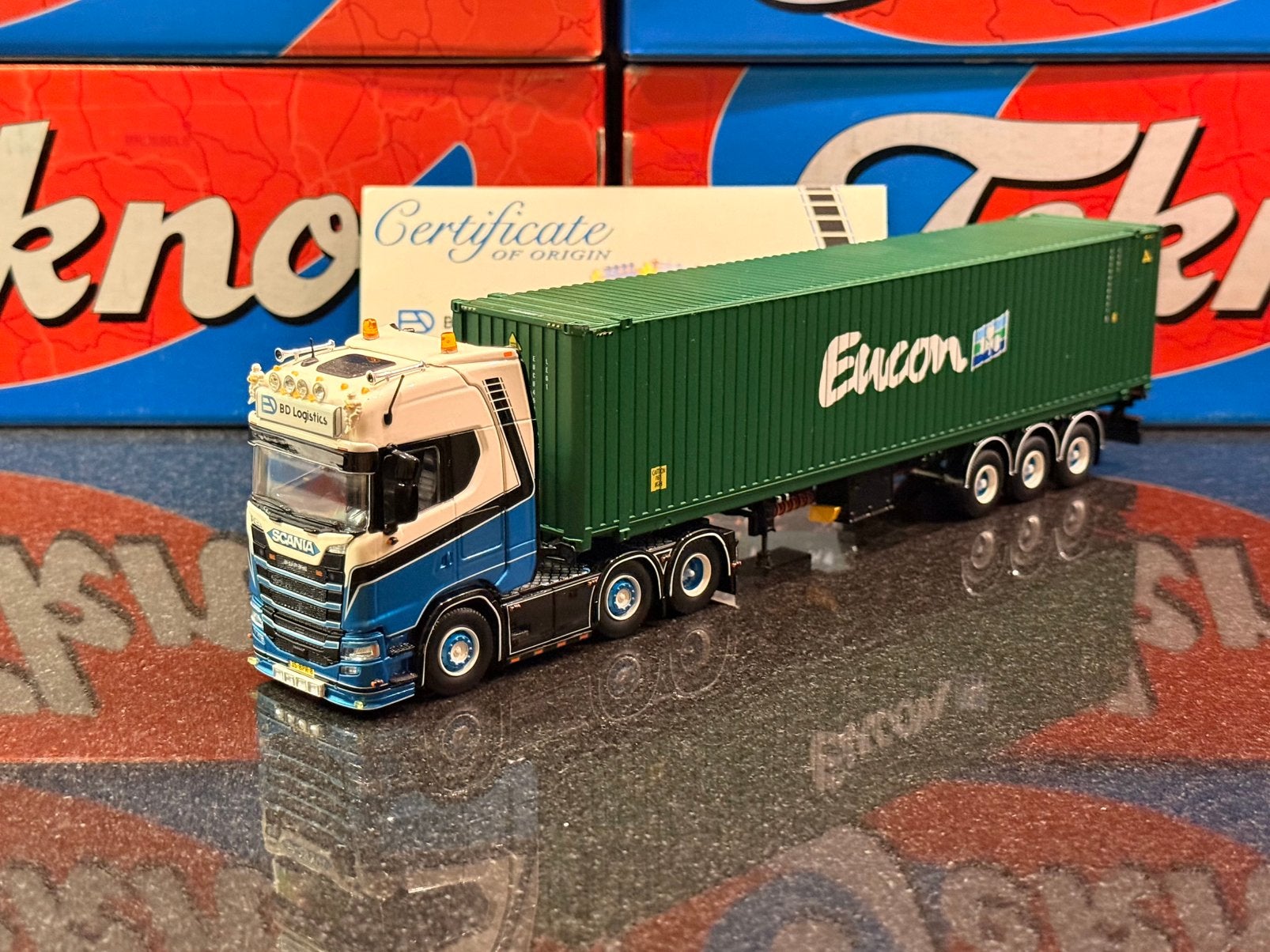 Tekno - Scania next gen BD Logistics, Hobby en Vrije tijd, Verzenden, Zo goed als nieuw, Bus of Vrachtwagen, Tekno