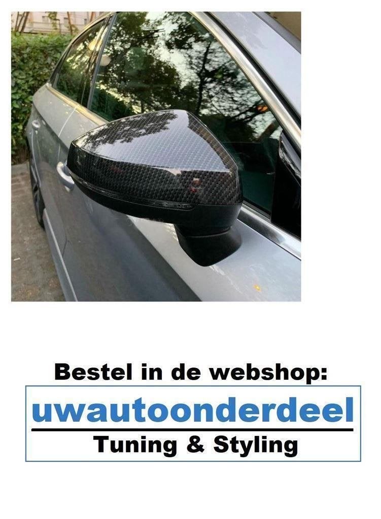 Carbon Look Spiegel Spiegelkappen Geschikt Voor Audi A3 S3 R, Auto diversen, Verzenden, Automotive Parts, A.parts@hotmail.nl, Trasmolenlaan 12 3447 GZ Woerden