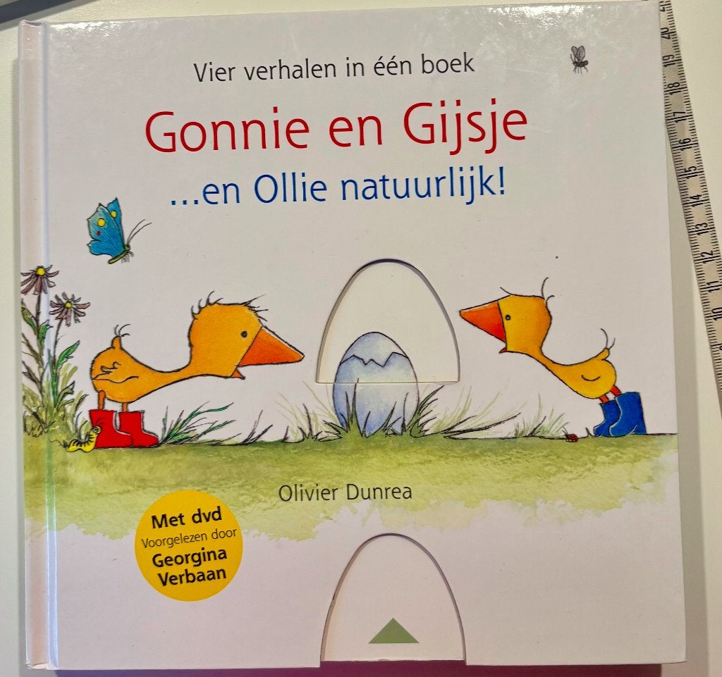 Kinderboek: Gonnie en Gijsje met DVD / Olivier Dunrea, Verzenden, Zo goed als nieuw, Olivier Dunrea