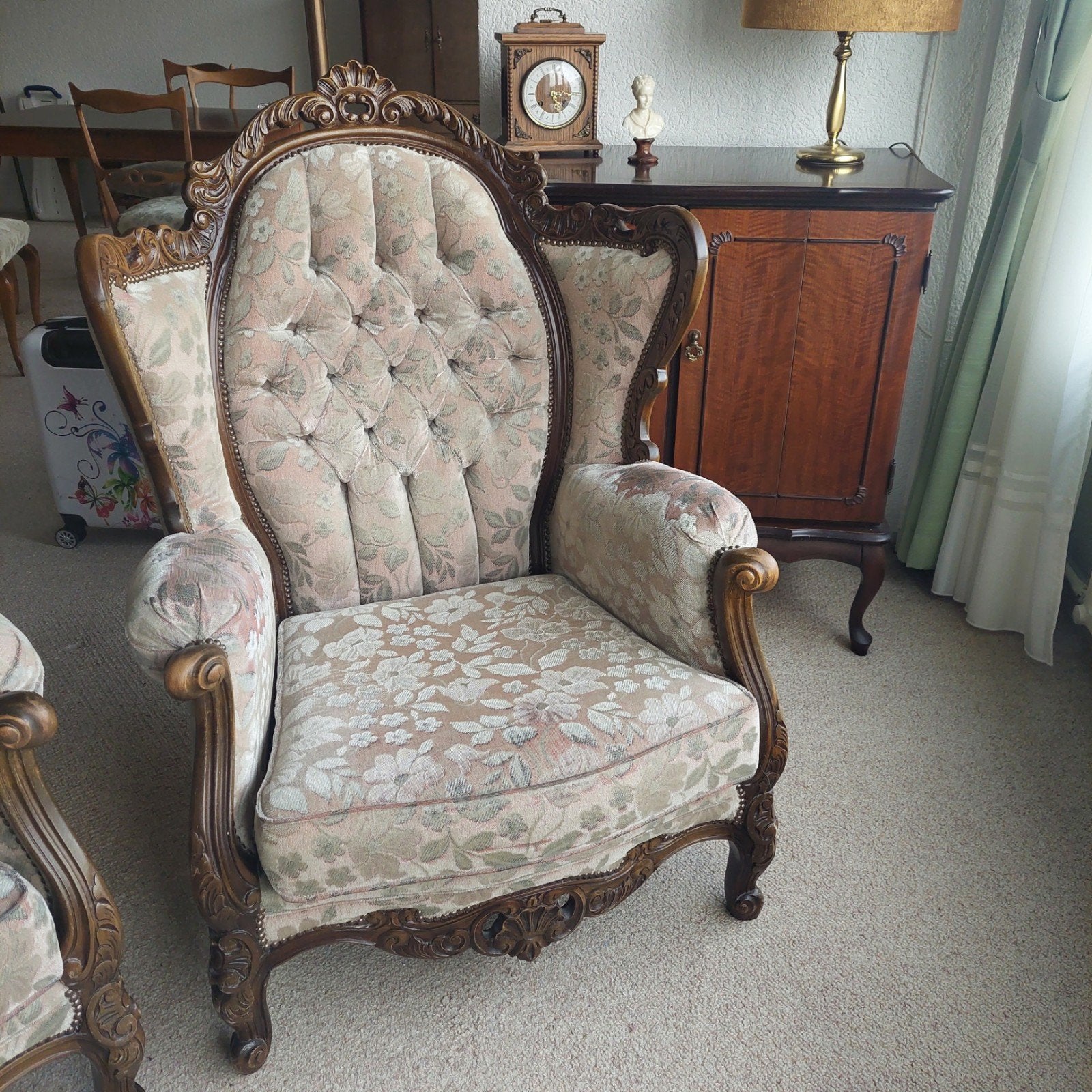 Prachtige set van 2 antieke barok / Lodewijk XV fauteuils, Antiek en Kunst, Ophalen of Verzenden