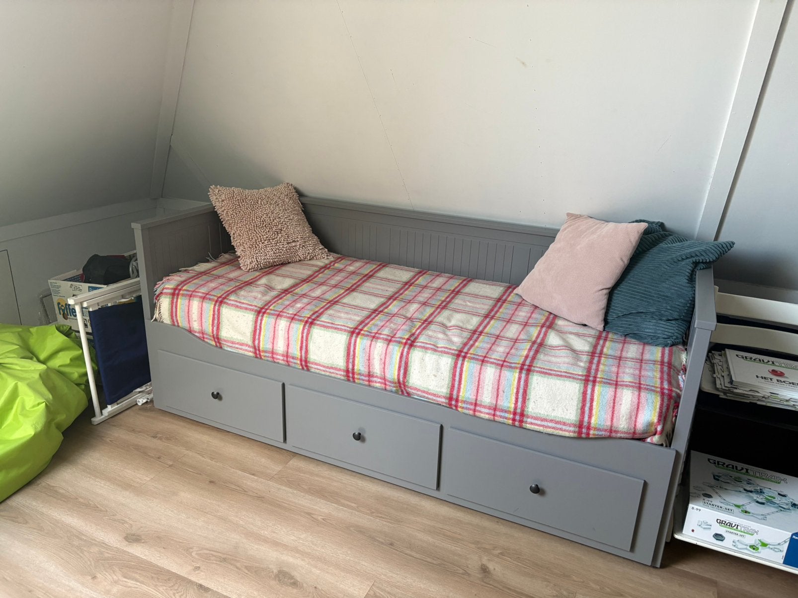 1- en 2-persoonsbed voor jongen en meisje Ikea Hemnes, Ophalen, Verstelbaar, Eenpersoons, Wit