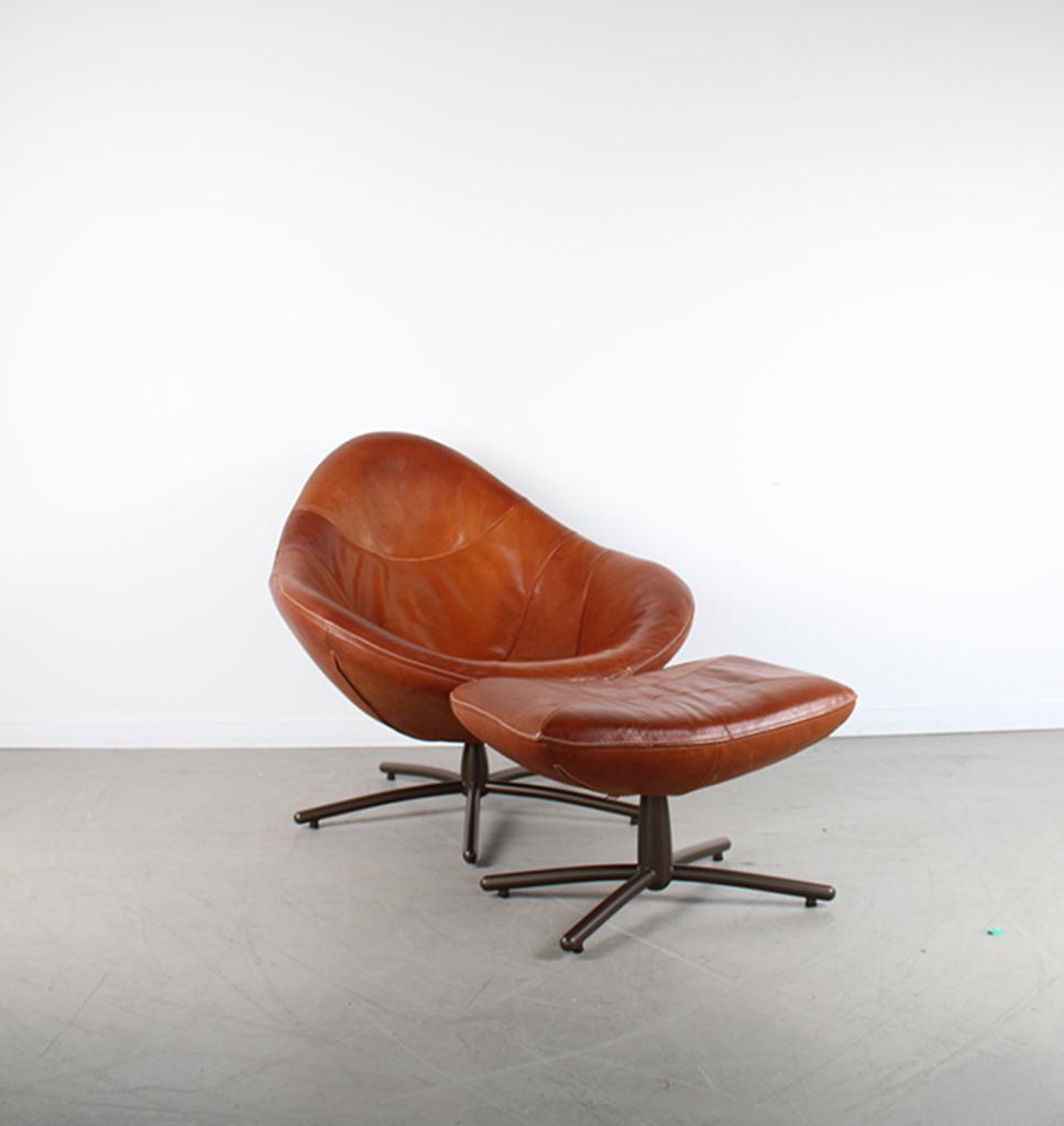 1x Label Hidde Fauteuil Donker Cognac Leer – Zwart, Niet ingevuld, Niet ingevuld, Ophalen of Verzenden, Zo goed als nieuw