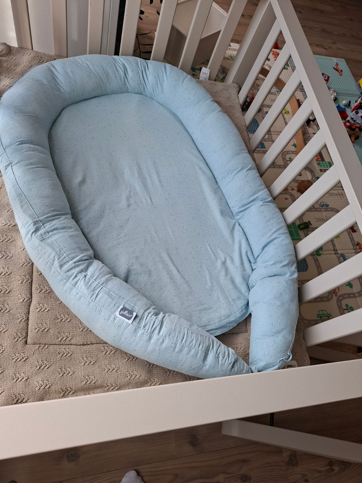 Jollein Babynestje Lichtblauw - Zo goed als nieuw, Ophalen of Verzenden, Zo goed als nieuw, Overige typen
