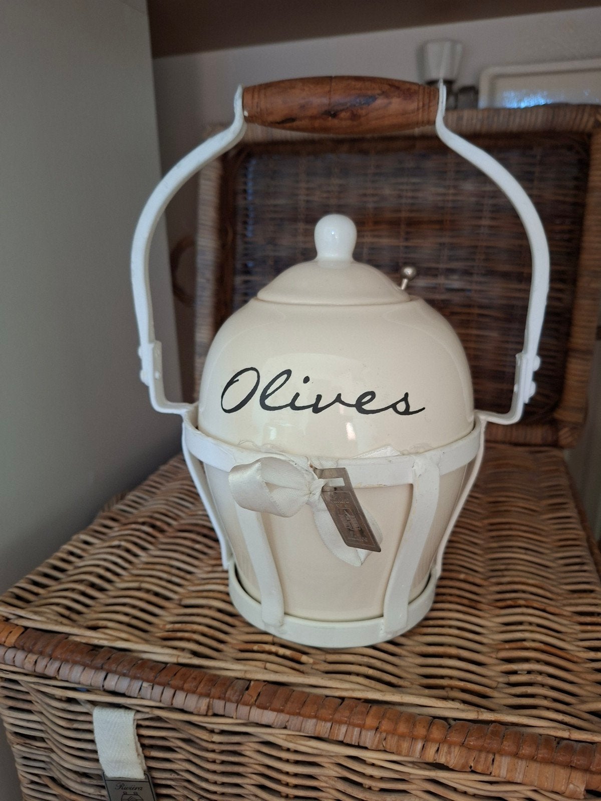 Riviera maison olijvenpot oude collectie, Ophalen, Zo goed als nieuw, Glas, Overige stijlen
