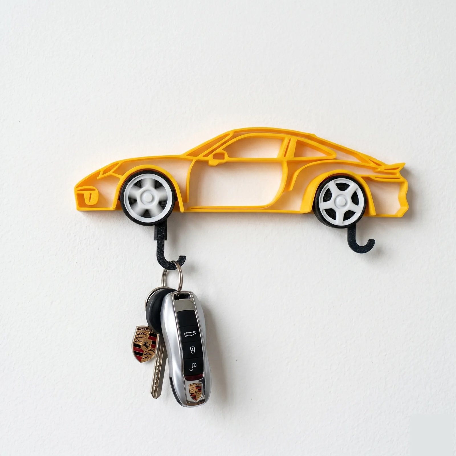 Porsche 911 Sleutelhouder, Meerkleurig, Verzenden, Nieuw, Kunststof