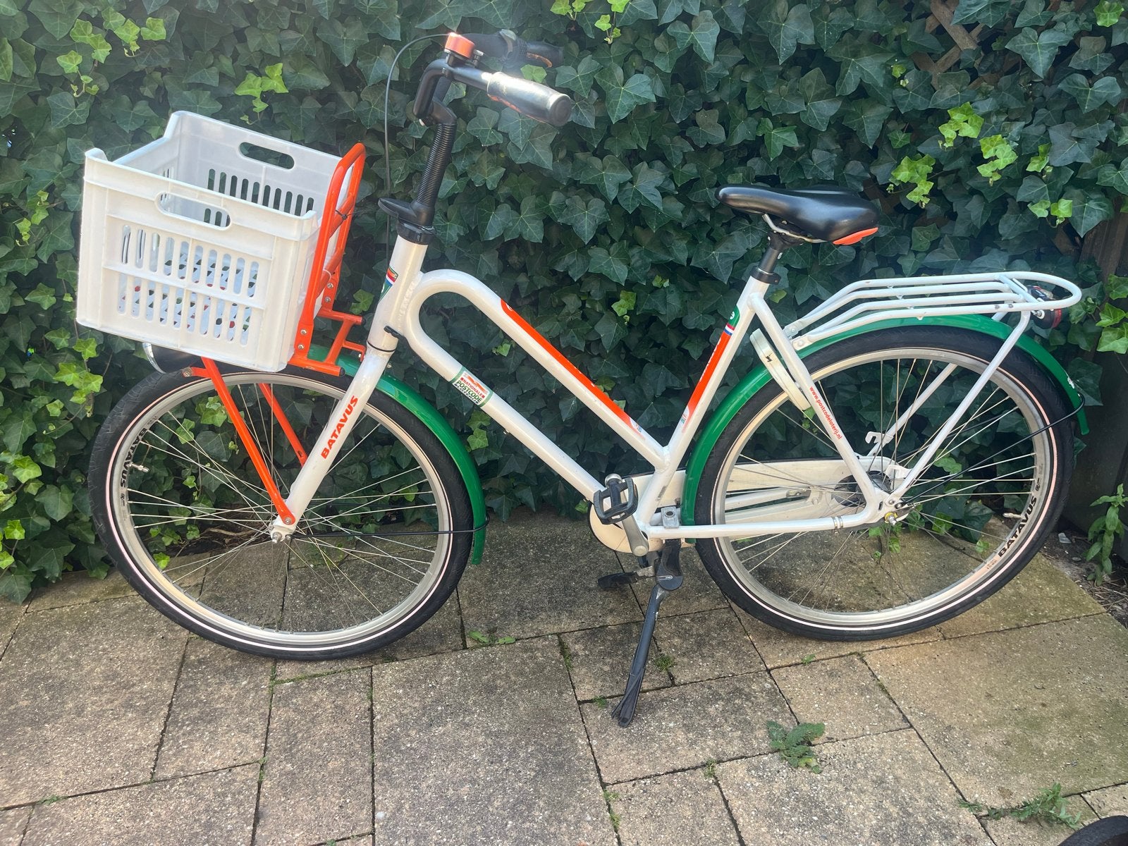 Postcode Loterij fiets Batavus met voordrager, Fietsen en Brommers, Fietsen | Dames | Damesfietsen, Ophalen, Terugtraprem, Gebruikt