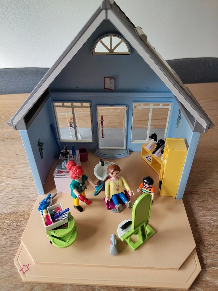 Playmobil City life Mijn kapsalon - 70376 COMPLEET, Gebouw, Complete set, Ophalen of Verzenden, Zo goed als nieuw