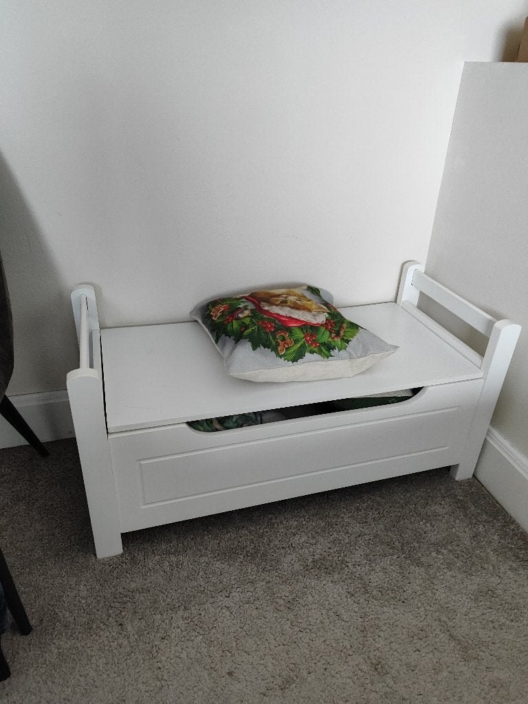 Dekenkist, Huis en Inrichting, Woonaccessoires | Kisten, Ophalen, Kunststof, Gebruikt, 50 tot 100 cm