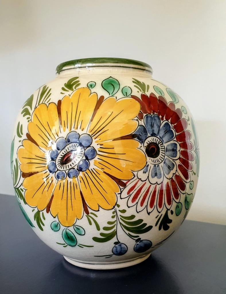 Prachtige antieke vaas gemerkt TIKO GOUDA, Antiek en Kunst, Verzenden