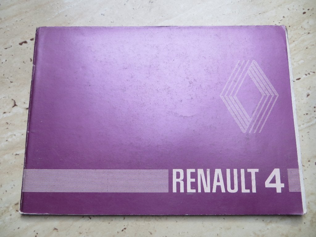 Instructieboek Renault 4, Renault 4 F4, R4 F6 bestel 1980, Ophalen of Verzenden