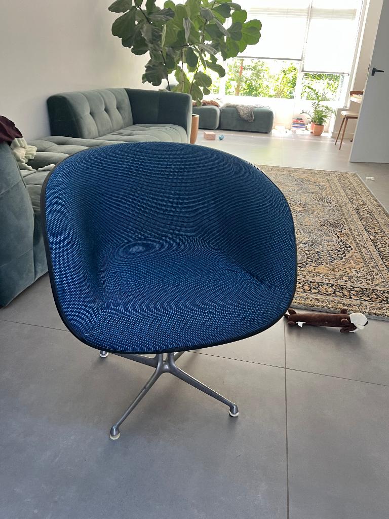 Herman Miller La Fonda (del Sol, for Alexander Girard), Ophalen, Gebruikt, Stof, Blauw