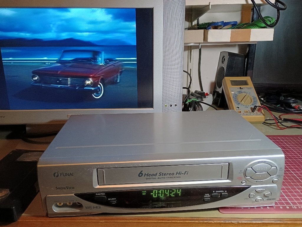 Funai 23a-660 vhs vcr speler recorder videoband video 6head, Ophalen of Verzenden, Gebruikt, VHS-speler of -recorder