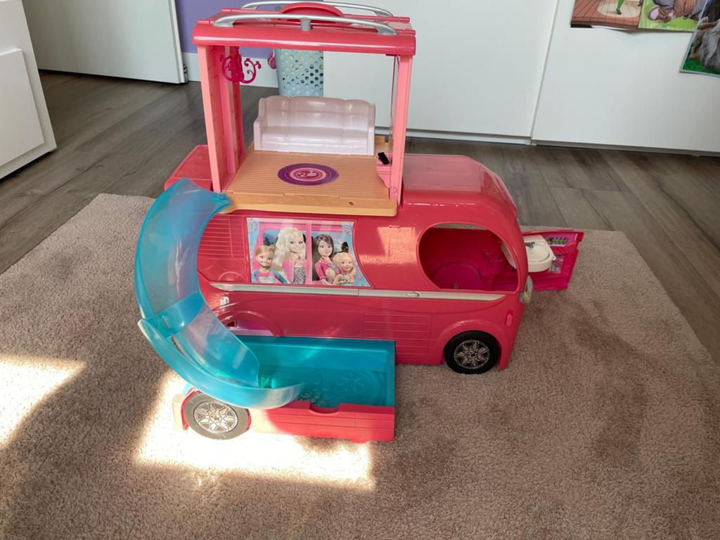 Barbie camper, Ophalen, Zo goed als nieuw