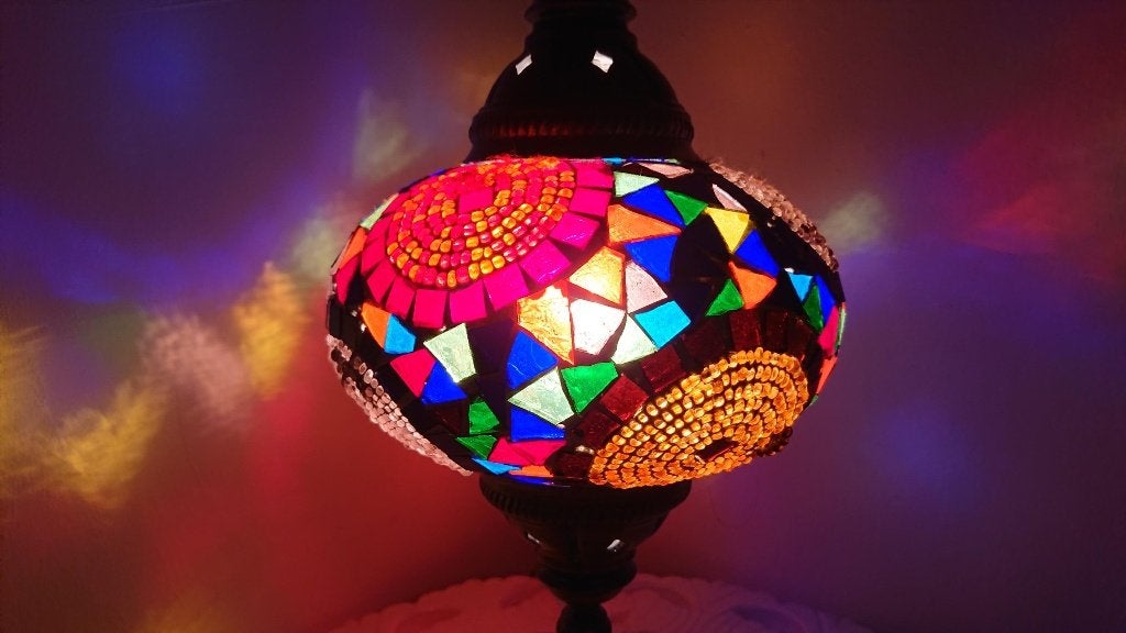 Diverse Oosterse Marokkaanse Turkse hanglamp glasmozaiek, Oosters Arabisch 1001nacht Boho Ibiza Marrakech Marokkaans Turks, E14 (klein)
