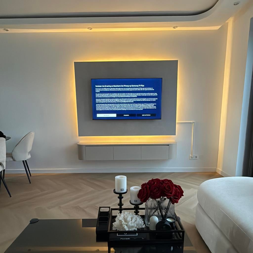 Arli Walls (nieuwstaat) decorplaat + tv meubel japandi stijl, Huis en Inrichting, Kasten | Televisiemeubels, Ophalen, Japandi/Minimalistisch