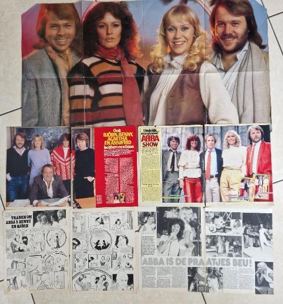 ABBA poster en knipsels, Verzamelen, Muziek, Artiesten en Beroemdheden, Ophalen of Verzenden, Gebruikt, Overige typen