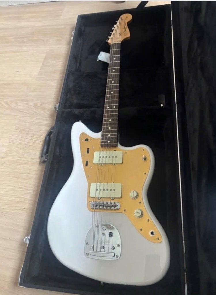 Ruil?Fender Heritage 60’ Jazzmaster White blond RUIL?, Muziek en Instrumenten, Ophalen, Zo goed als nieuw, Solid body, Fender