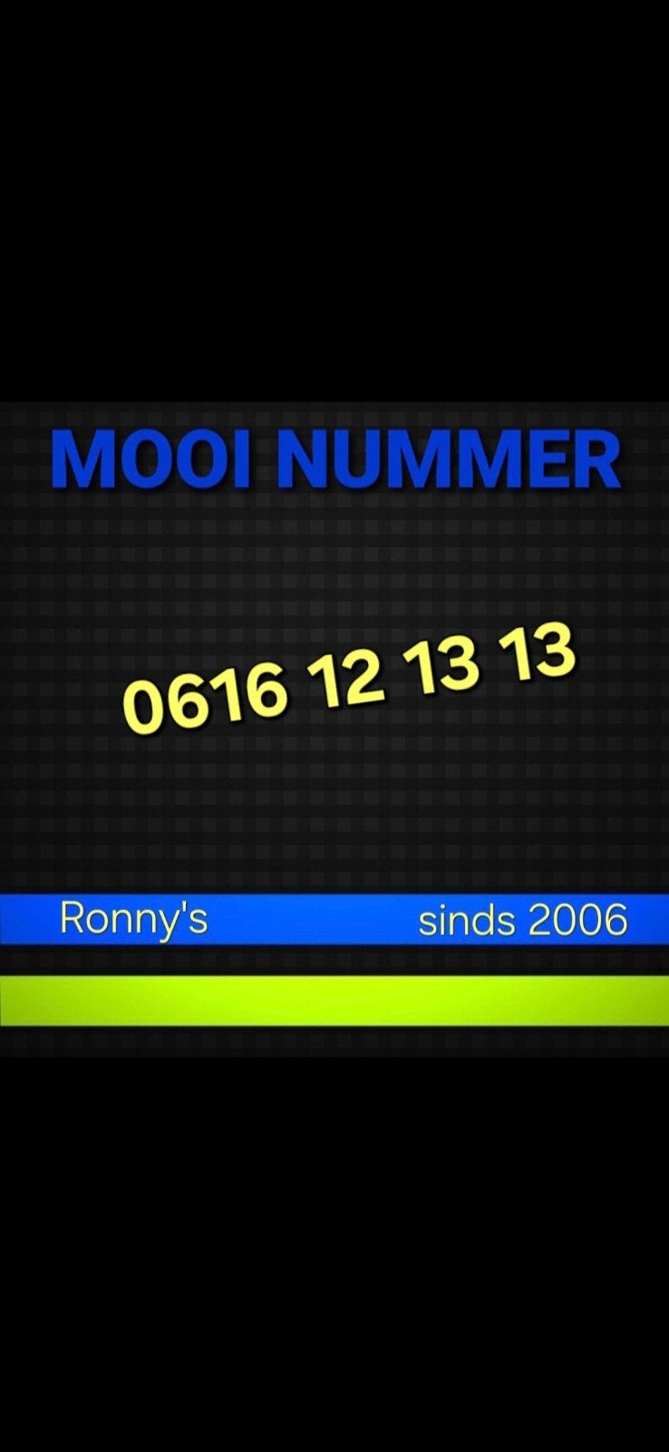 0616 12 13 13. €85,- En meer makkelijke 06 nummers., Ophalen of Verzenden, Nieuw, Overige providers, Simkaart