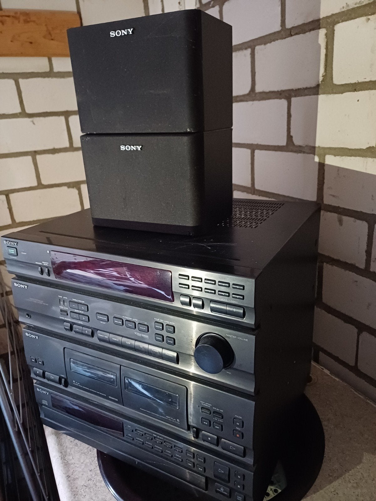 Vintage Sony Stereo Set met Cassettedeck en CD-speler, Ophalen, Gebruikt, Losse componenten, Cassettedeck