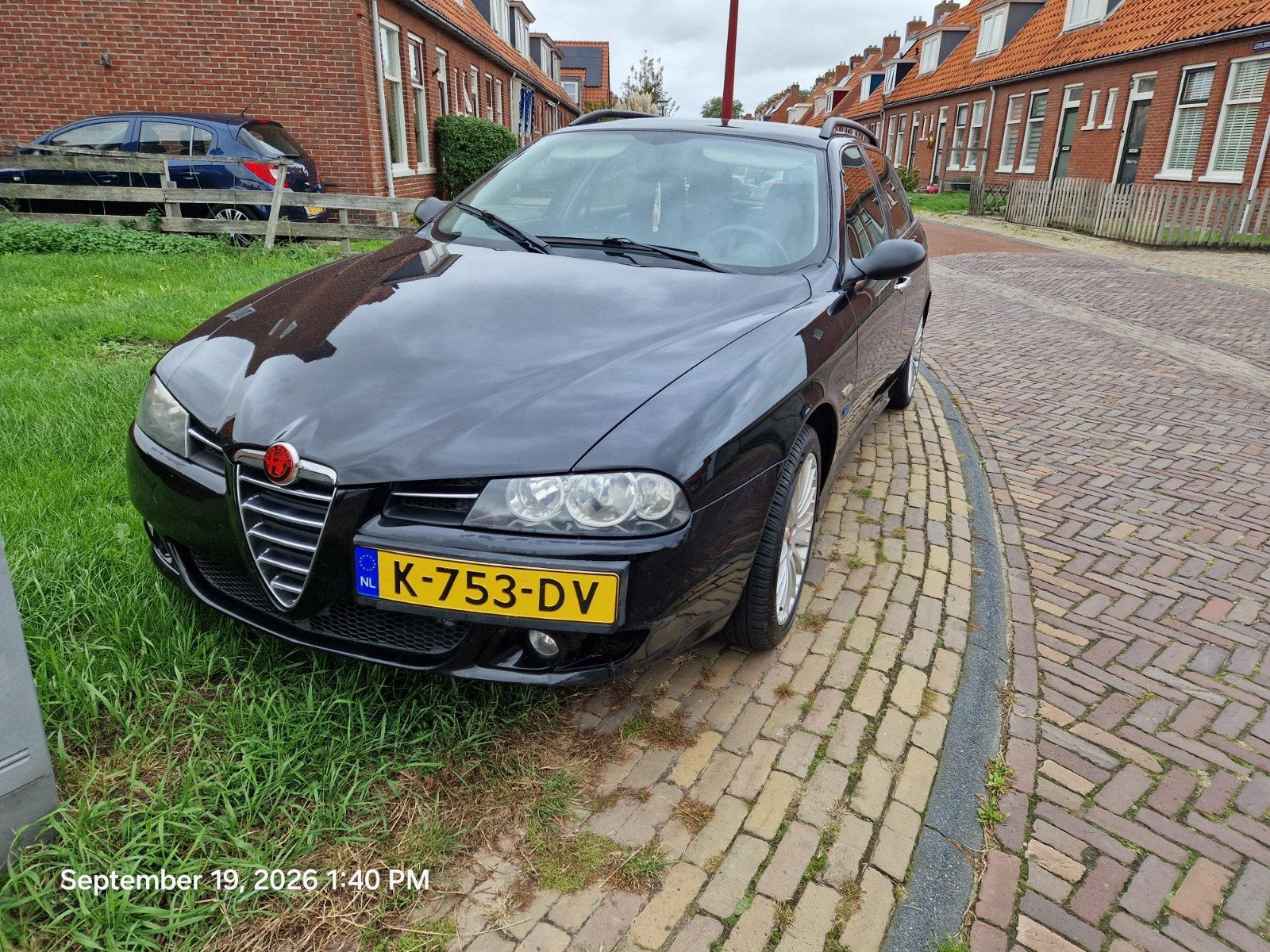 Alfa Romeo 156 2.0 JTS Sportwagon zonder apk, Auto's, Voorwielaandrijving, Zwart, Zwart, Stationwagon