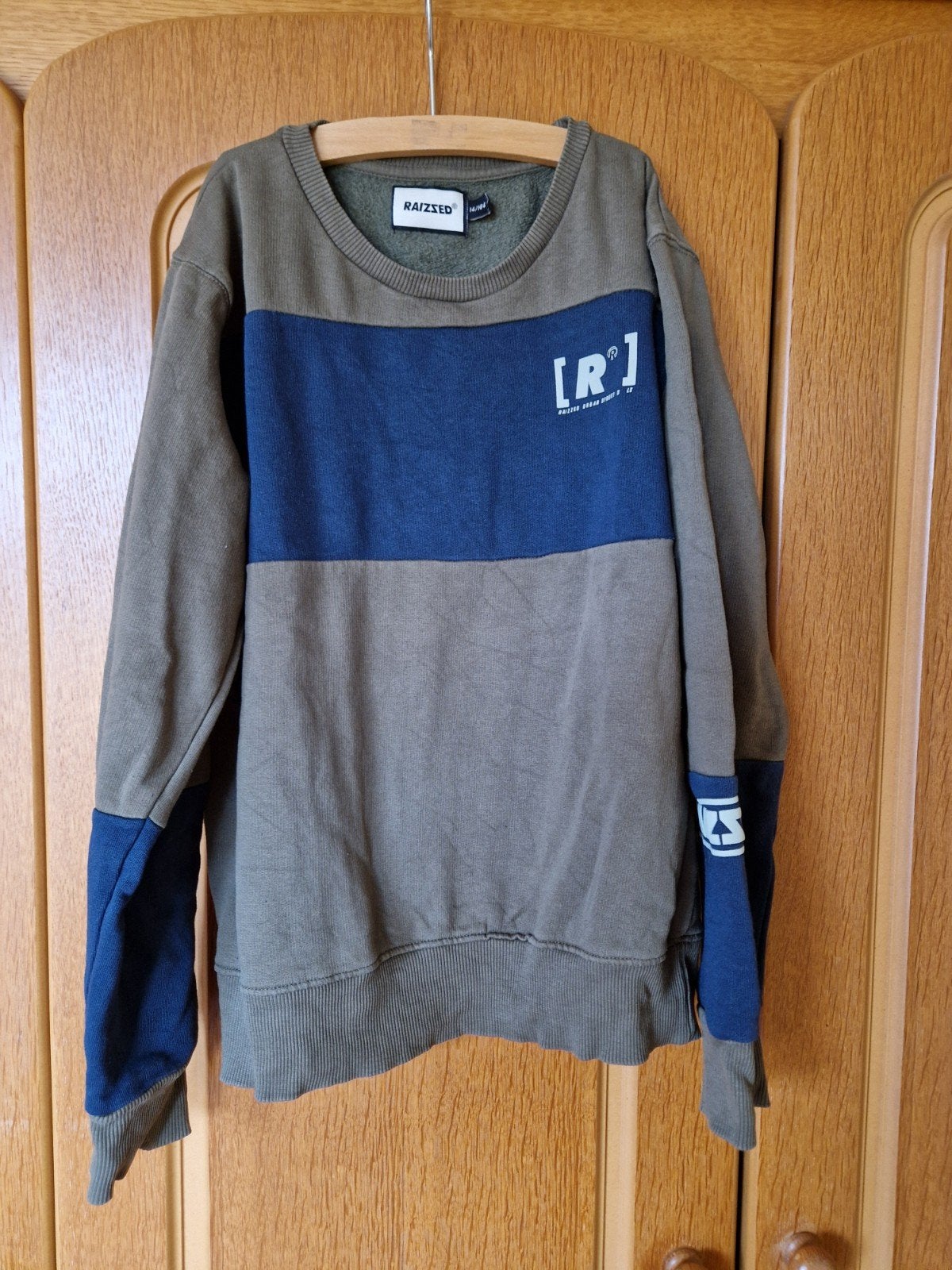RAIZZED sweater maat 164 - Groen met blauwe accenten, Gebruikt, Jongen of Meisje, Trui of Vest, Ophalen of Verzenden