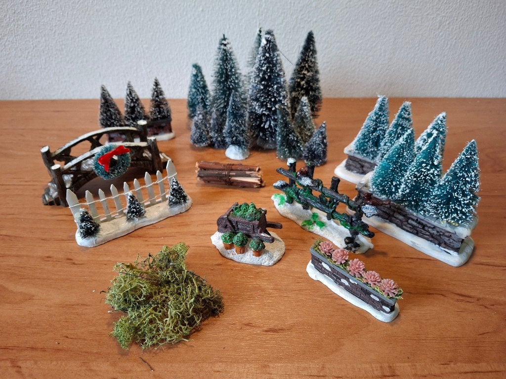 Kerstdorp scenery, Diversen, Ophalen of Verzenden, Gebruikt