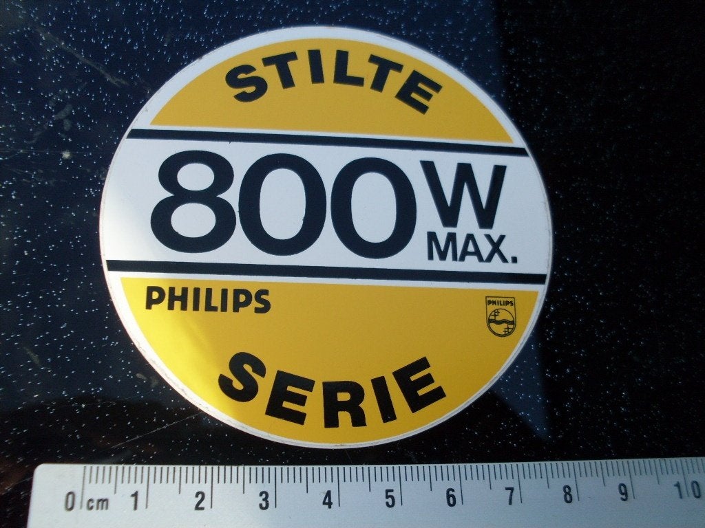 sticker philips stilte serie 800w max logo, Verzamelen, Stickers, Verzenden, Zo goed als nieuw, Merk