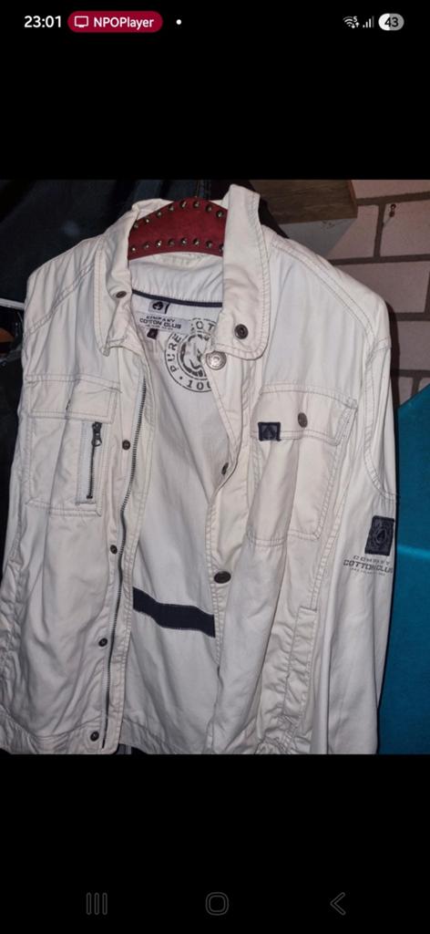 Heren jas van Cotton Club, maat L, zo goed als nieuw, Cotton Club, Maat 52/54 (L), Beige, Ophalen of Verzenden