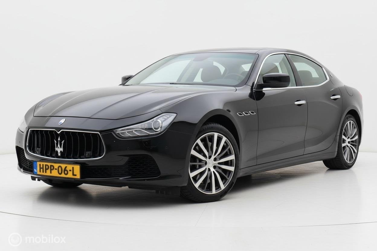 Maserati Ghibli 3.0 S 411 pk Q4 aut | schuifdak | memory, Auto's, Automaat, Euro 5, Gebruikt, Zwart