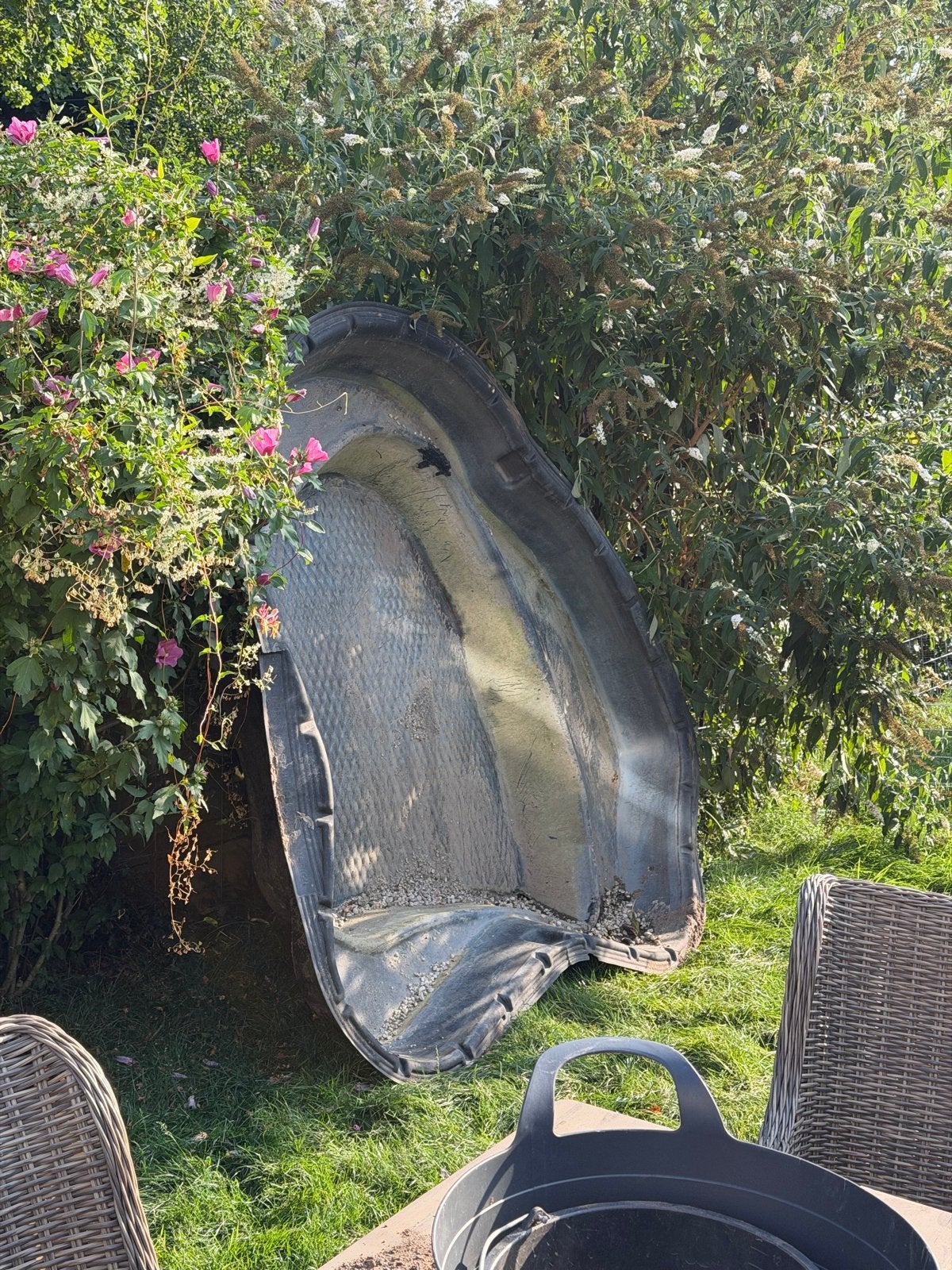 Gebruikte vijver 1000L - 3.30m breed, 2.70m lang, Tuin en Terras, Vijvers, Ophalen, Gebruikt