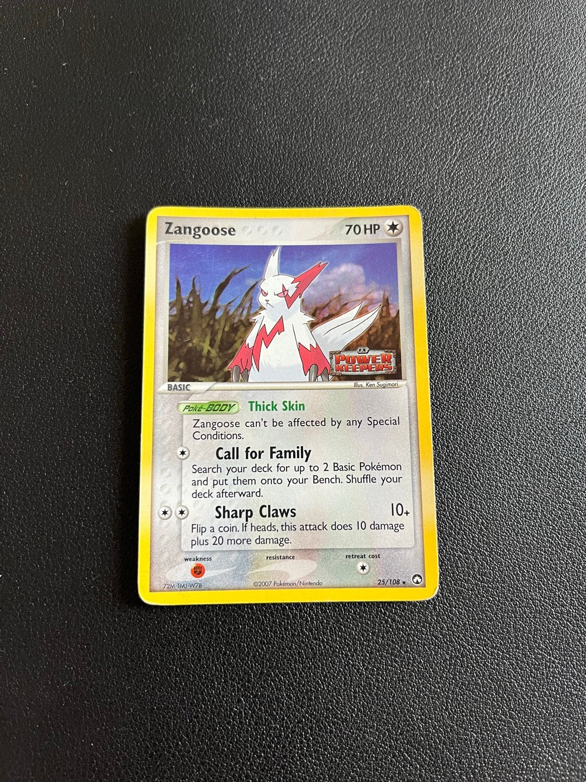 Zangoose Pokémon Kaart 25/108 Power Keepers 2007, Hobby en Vrije tijd, Ophalen of Verzenden, Gebruikt, Losse kaart
