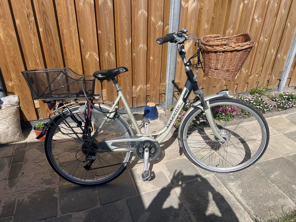 Gazelle Medeo damesfiets met manden, Versnellingen, Ophalen of Verzenden, Schijfrem, Gazelle