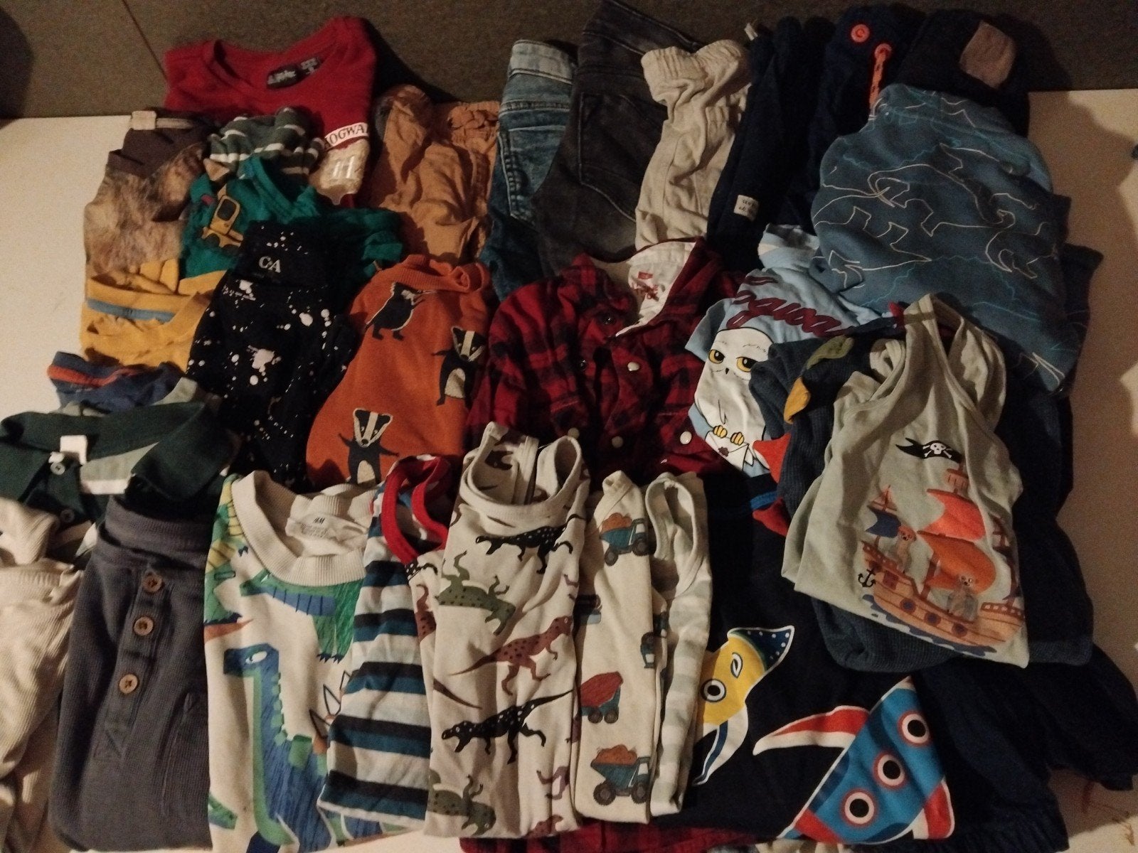 Groot kledingpakket jongens 122/128 herfst/winter., Ophalen of Verzenden, Zo goed als nieuw, H&M, Next, Hema, Wild, Jongen