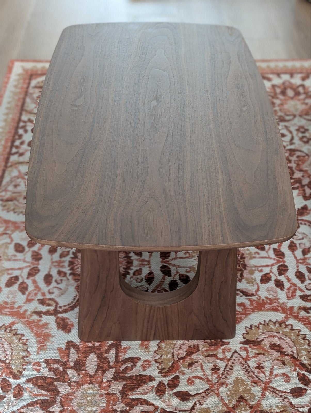 Salontafel Ferrara kwantum - walnoot, Ophalen, Japandi, 50 tot 100 cm, Nieuw