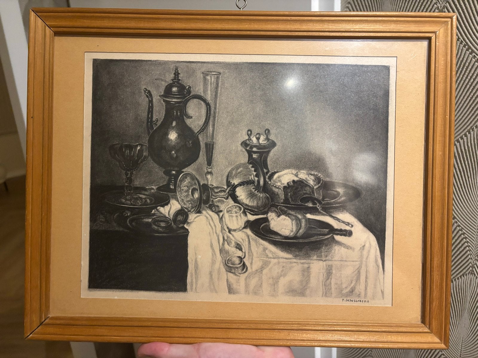 Zeldzaam gesigneerd Stilleven - Hollandse Meesters Stijl, Antiek en Kunst, Kunst | Tekeningen en Foto's, Ophalen of Verzenden