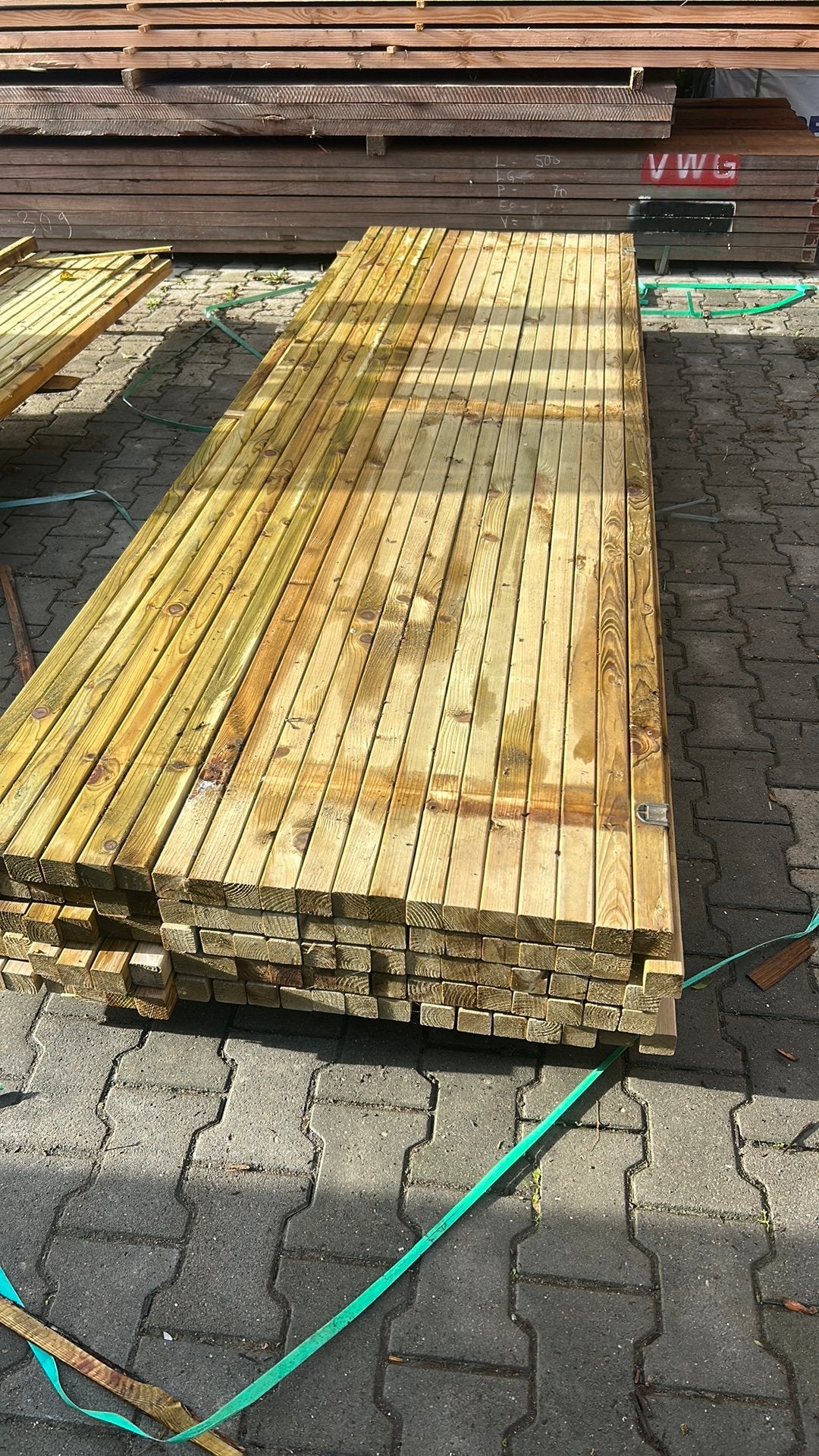 ACTIE geimpregneerd 45x45 mm 300 cm, Ophalen, Nieuw
