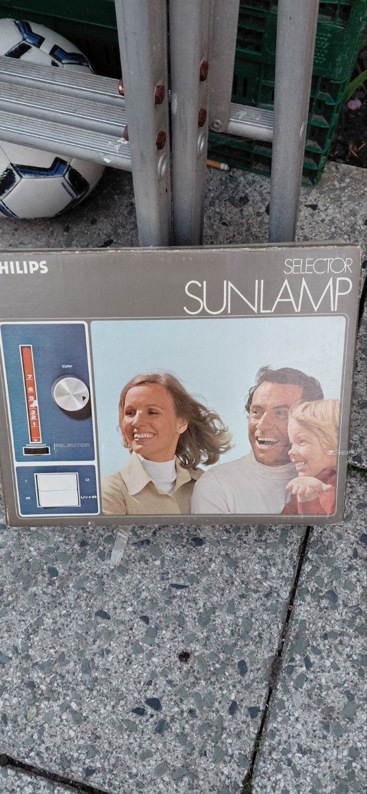 Vintage Philips Gezichtsbruiner Jaren '70/'80 met Bril, Ophalen of Verzenden