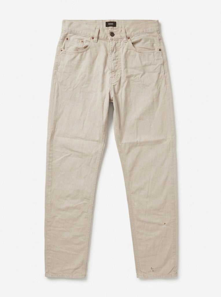 RT-0076 Hugo Boss chino beige heren maat XS, Kleding | Heren, Beige, Ophalen of Verzenden, Hugo Boss, Gedragen