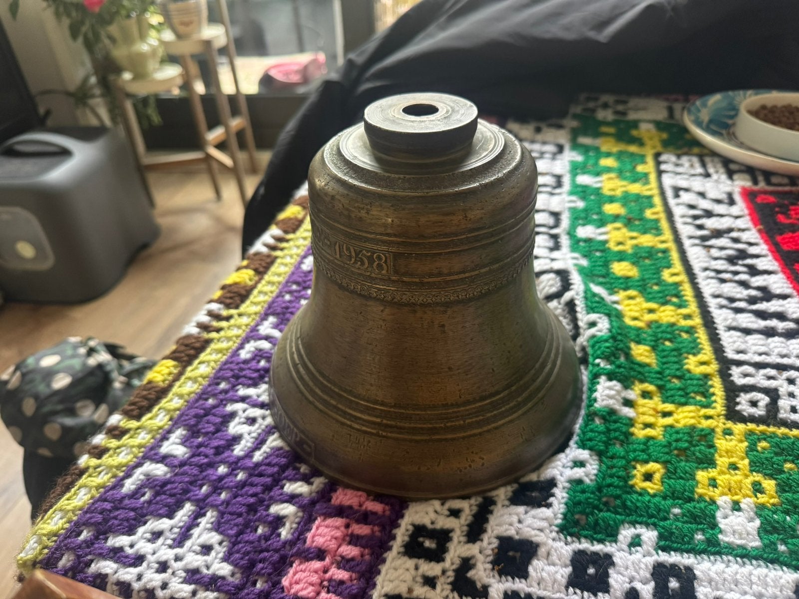 Bronzen bel michiels belgie!, Antiek en Kunst, Ophalen of Verzenden, Brons